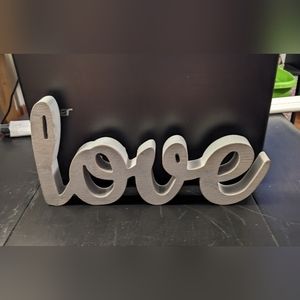 Decorative Wood "Love" Sign, Nielsen Bainbridge Group